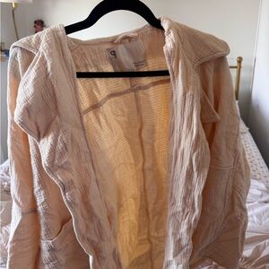 Pilcro Light Peach Hooded Jacket